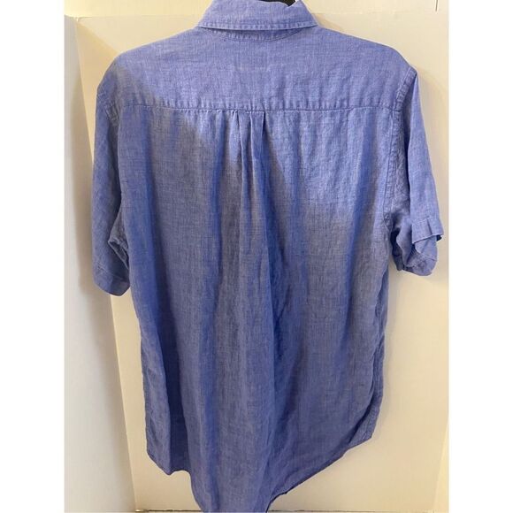 Brooks Brothers 346 button shirt small S 100% linen chambray - Picture 2 of 5